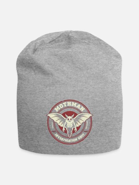 Mothman Investigation Unit Funny Cryptid Mothman - Jersey Beanie - heather gray - Front
