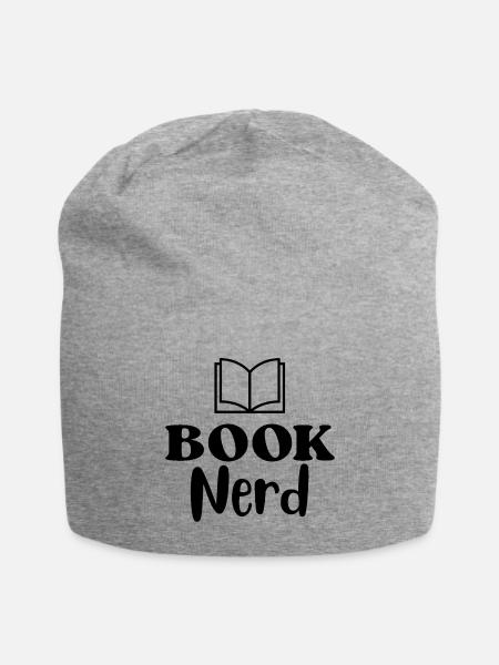 Book Nerd - Jersey Beanie - heather gray - Front
