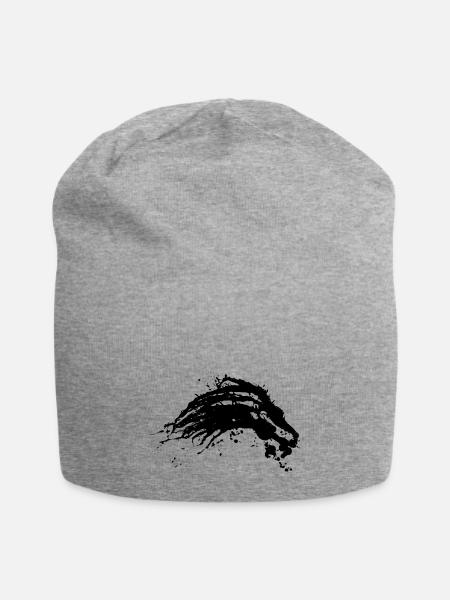 Color blob splash paint painter gift colorful spot - Jersey Beanie - heather gray - Front