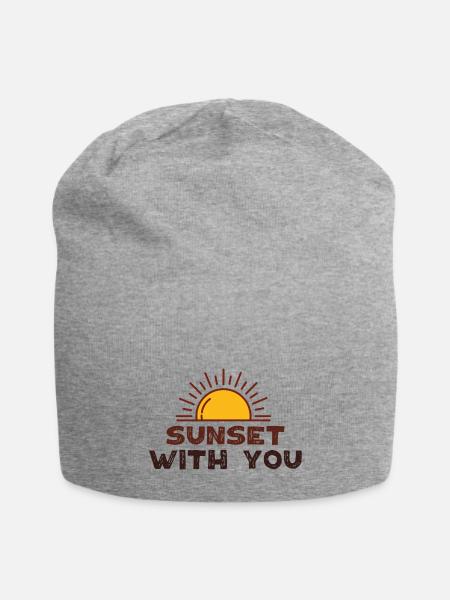 Sunset with you - Jersey Beanie - heather gray