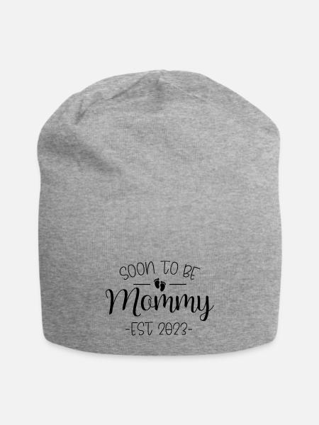 soon to be mommy est 2023 - Jersey Beanie - heather gray