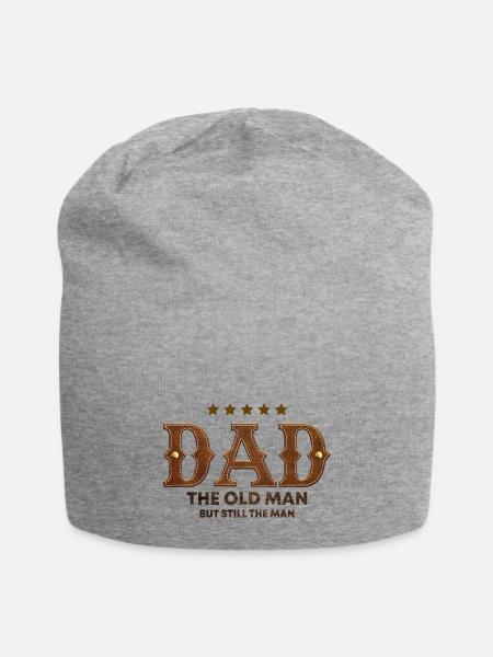Dad The Old Man but still the Man - Jersey Beanie - heather gray