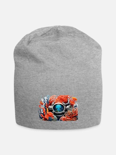 Depth of ocean - Jersey Beanie - heather gray - Front
