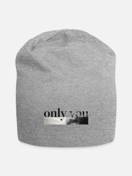 Only You Mono Landscape - Jersey Beanie - heather gray - Front