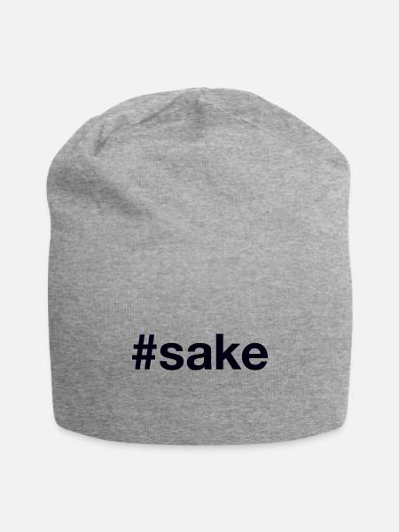 Sake Hashtag - Jersey Beanie - heather gray - Front