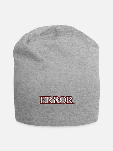 Modern Glitch Error Aesthetic AKM Style Loft - Jersey Beanie - heather gray - Front