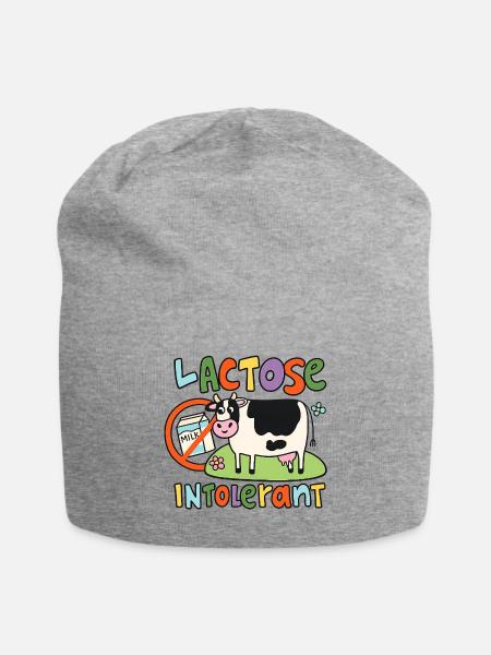 Lactose Intolerant - Jersey Beanie - heather gray - Front