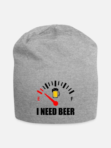 I need beer - Jersey Beanie - heather gray - Front
