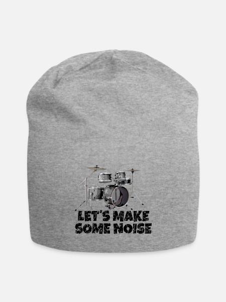 Let's make some noise Drums Drummer - Jersey Beanie - heather gray - Front