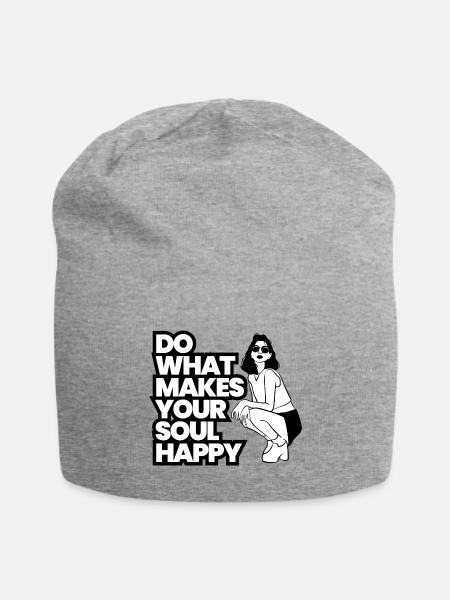 Do What Makes Your Soul Happy - Jersey Beanie - heather gray