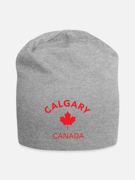 Calgary Canada - Jersey Beanie - heather gray - Front
