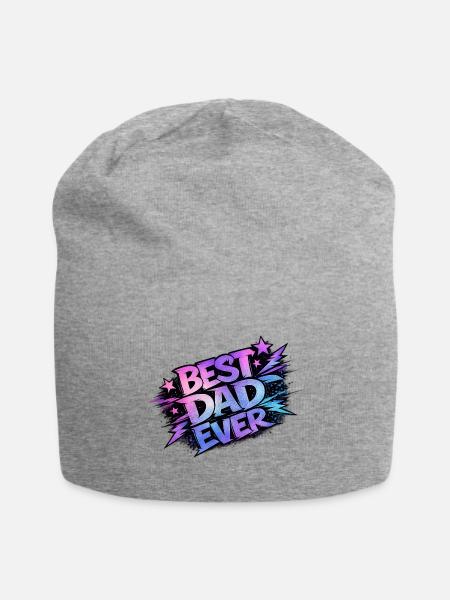 Best Dad Ever Gradient Design   - Jersey Beanie - heather gray