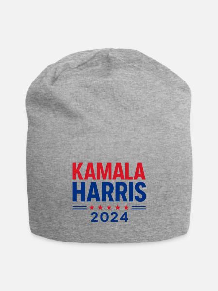 Kamala Harris 2024 Campaign Logo - Jersey Beanie - heather gray - Front