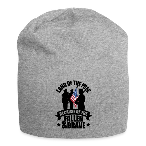 Land of Free Because of Fallen & Brave - Jersey Beanie