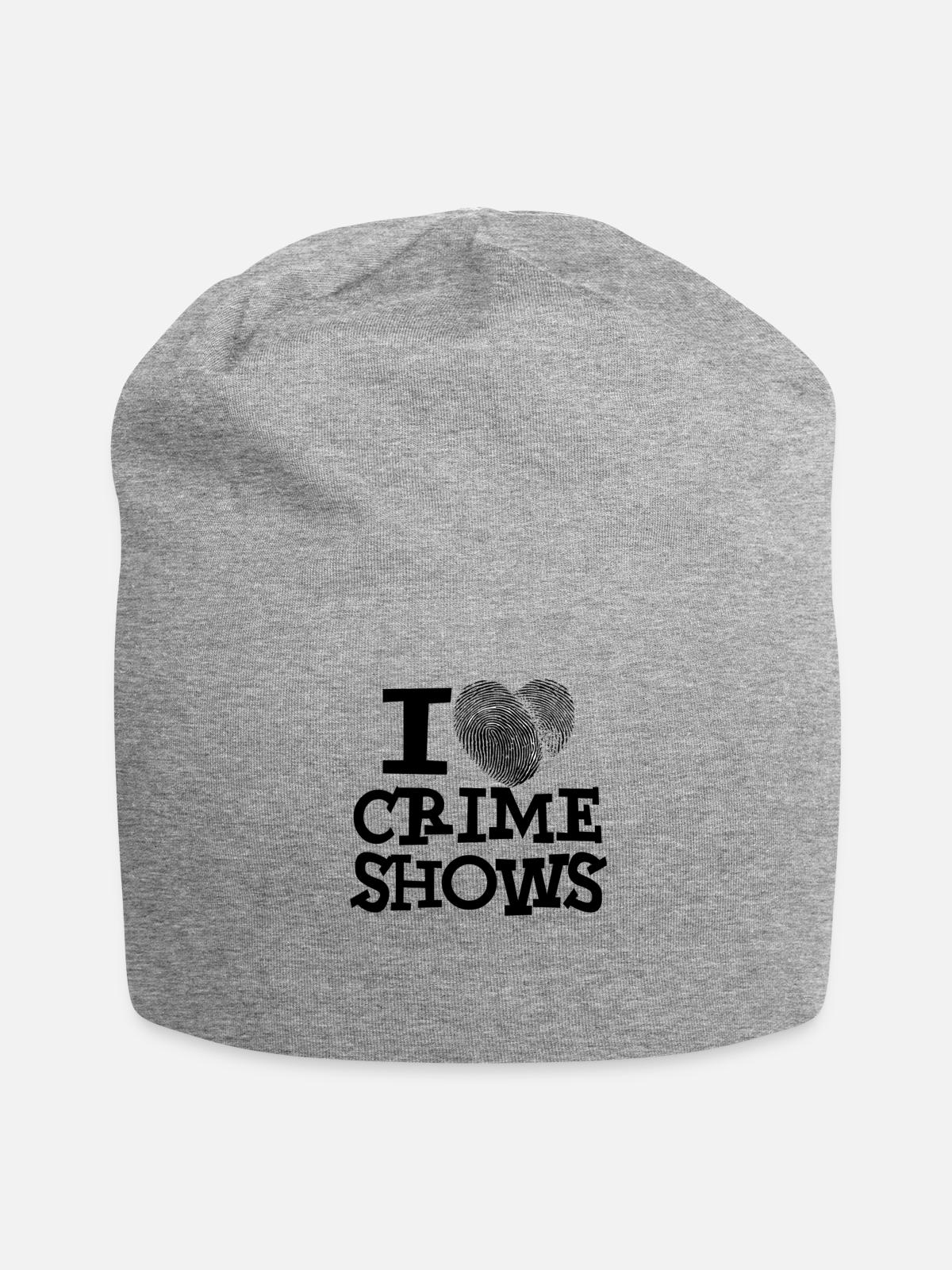 I Heart Crime Shows - Jersey Beanie - heather gray - Front