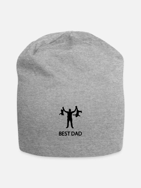Best dad - Jersey Beanie - heather gray