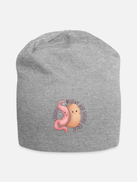 Gastric Sleeve Gastric Sleeve Surgery Gastrectomy - Jersey Beanie - heather gray - Front