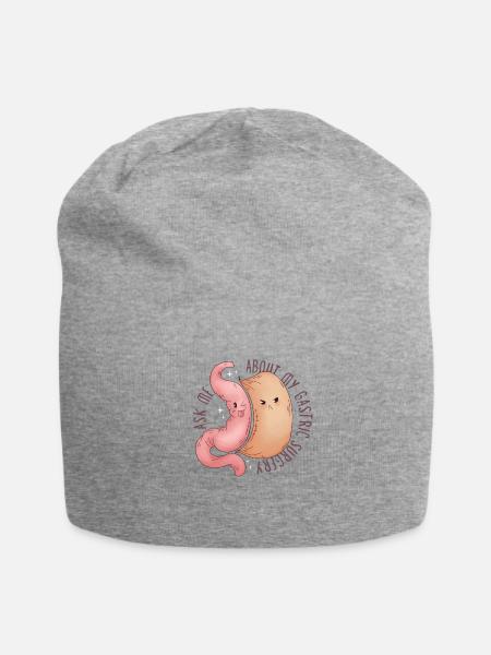 Gastric Sleeve Gastric Sleeve Surgery Gastrectomy - Jersey Beanie - heather gray - Front