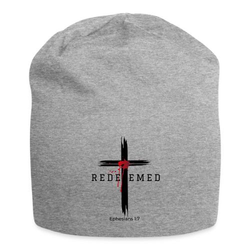Redeemed by the blood of Jesus - Ephesians 1:7 - Jersey Beanie