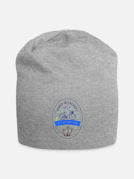 sport is therapy - Jersey Beanie - heather gray - Front