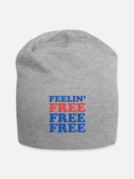 Feelin Free Free Free - Jersey Beanie - heather gray