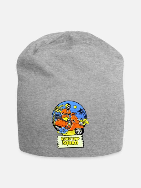 Road Trip Squad Vacation Getaway 2023 Skeleton - Jersey Beanie - heather gray - Front