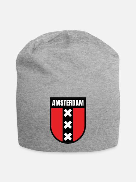 Amsterdam - Jersey Beanie - heather gray - Front