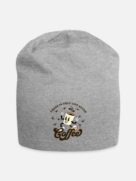 Life After Coffee 2 - Jersey Beanie - heather gray
