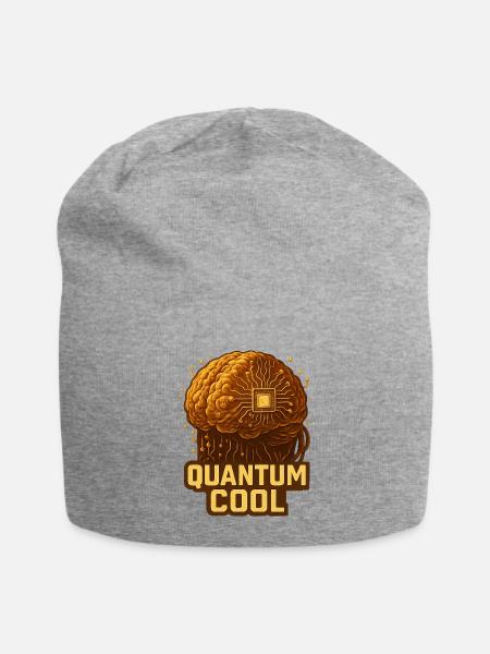 Quantum Brain Circuit Tee - Jersey Beanie - heather gray - Front