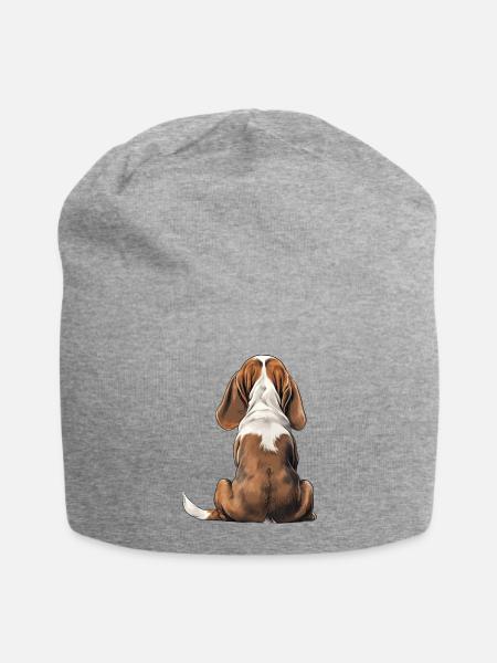 Basset Hound - Jersey Beanie - heather gray - Front