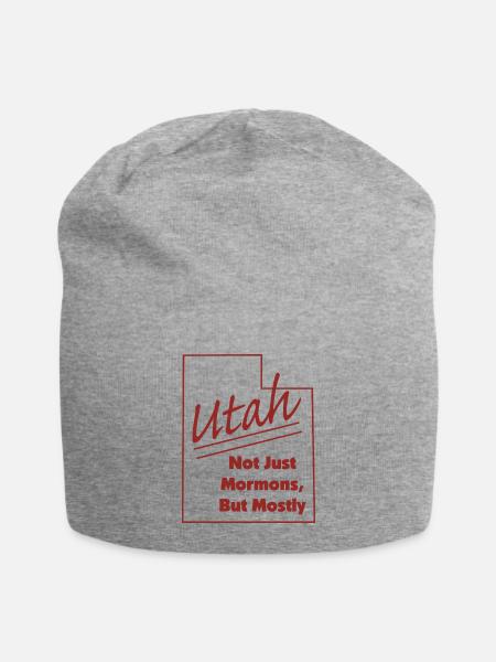 Utah, Not Just Mormons - Jersey Beanie - heather gray - Front