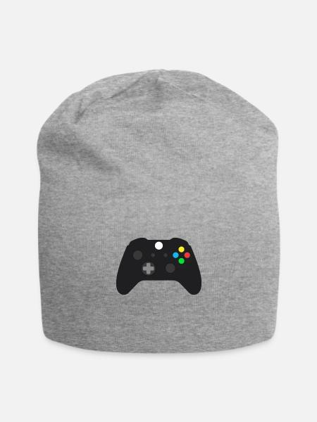 gaming controller computer freak - Jersey Beanie - heather gray - Front