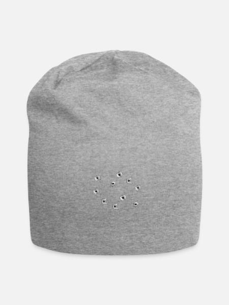 Bullet Holes - Jersey Beanie - heather gray