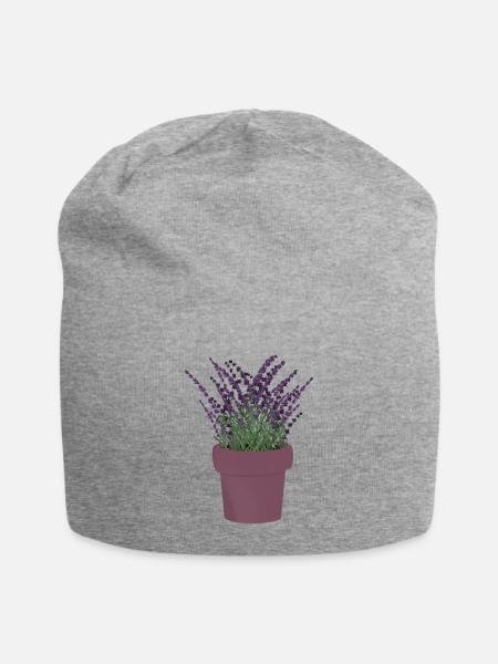 lavender lovers - Jersey Beanie - heather gray - Front