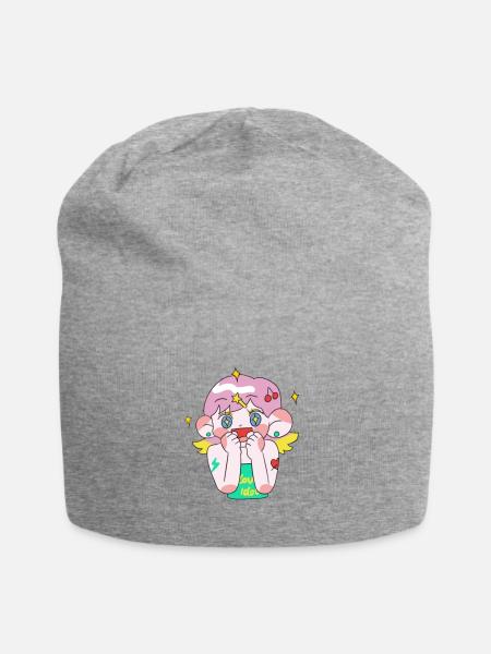 cute girl - Jersey Beanie - heather gray