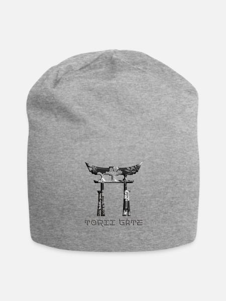 Torii Gate Japanese Sacred Shinto Shrine Japan 47 - Jersey Beanie - heather gray - Front
