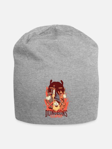 Dungeons And Llamas - Jersey Beanie - heather gray - Front