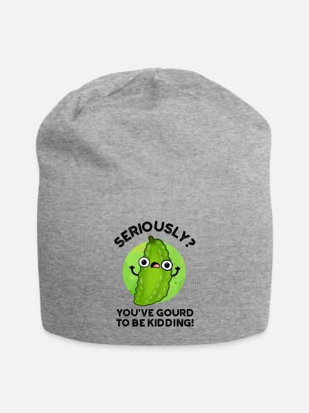 You ve Gourd To Be Kidding Cute Veggie - Jersey Beanie - heather gray - Front