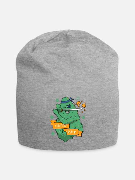 Green Crack - Jersey Beanie - heather gray - Front