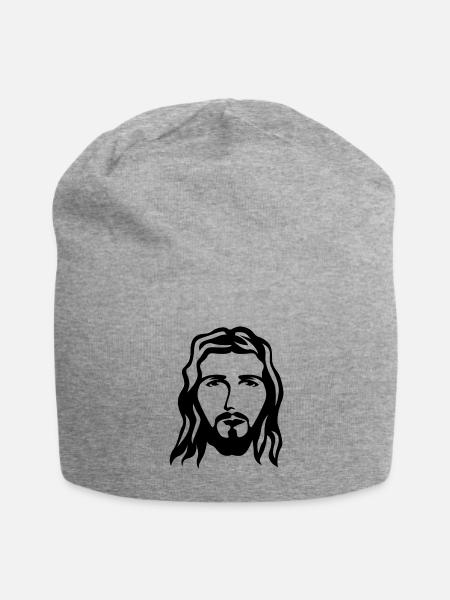 Jesus the only savior - Jersey Beanie - heather gray - Front