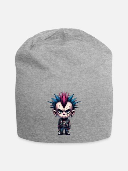 Punk Rocker Kid - Jersey Beanie - heather gray