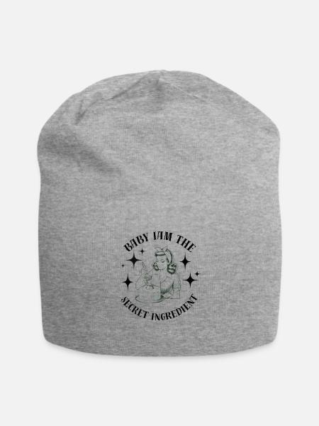 Baby Iam The Secret Ingredient Vintage Style - Jersey Beanie - heather gray - Front
