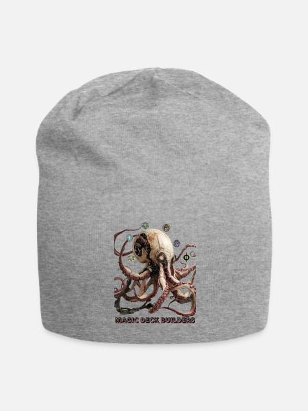Magic Deck Builders Logo - Jersey Beanie - heather gray - Front