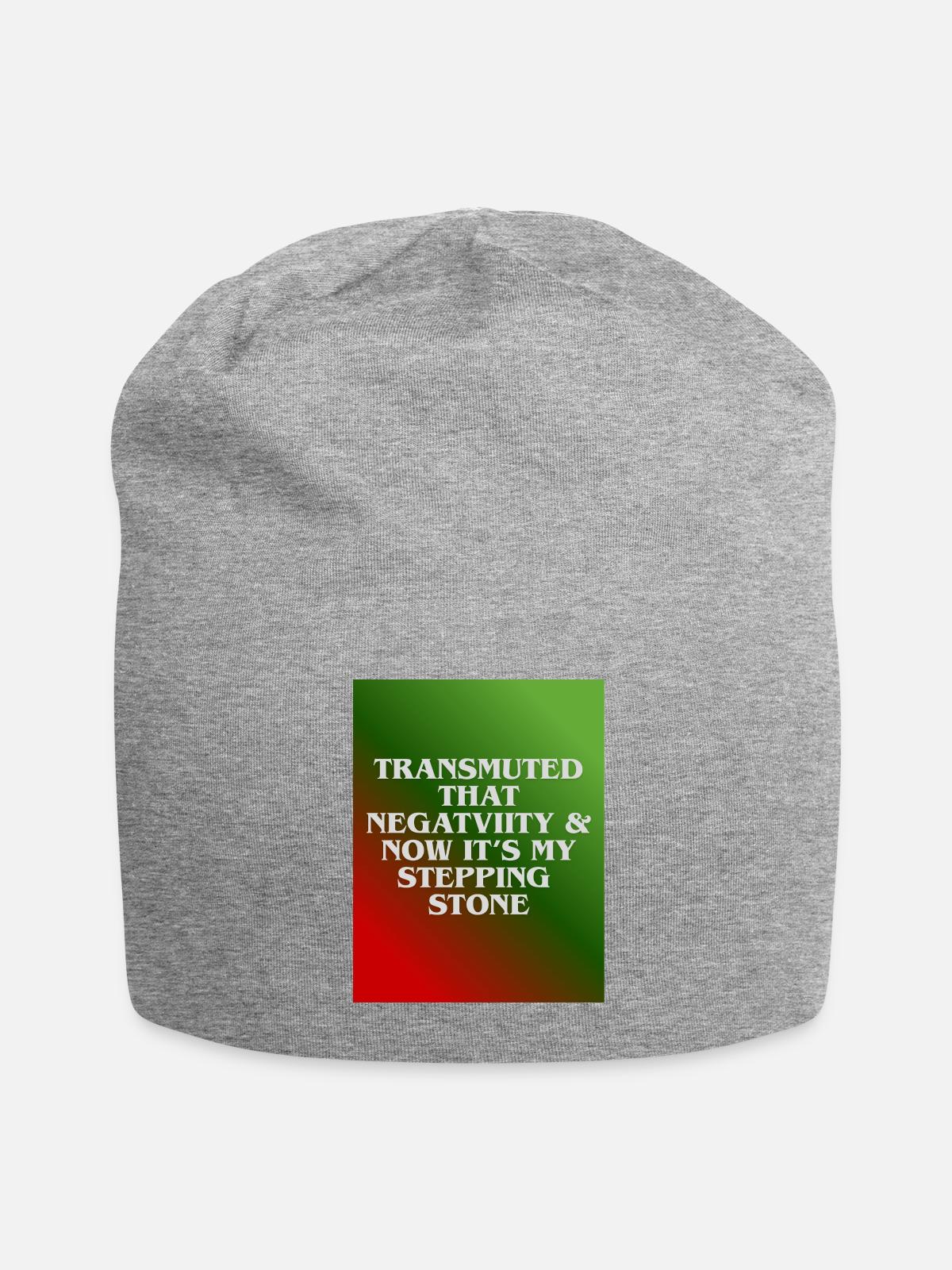 Transmuted Negativity Stepping Stone - Jersey Beanie - heather gray - Front