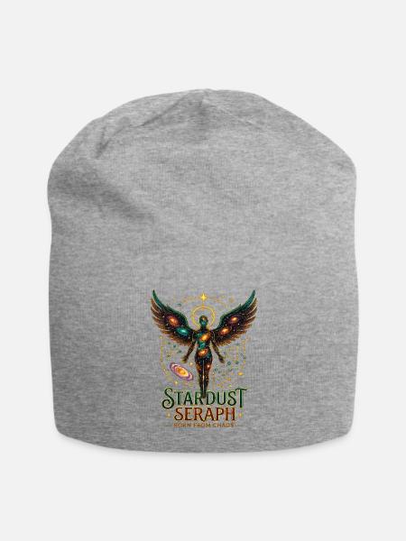 Stardust Seraph Wings of Cosmic Chaos - Jersey Beanie - heather gray