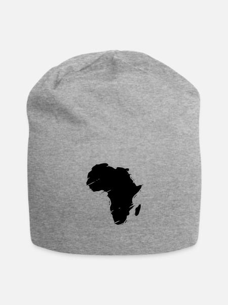 africa map - Jersey Beanie - heather gray - Front