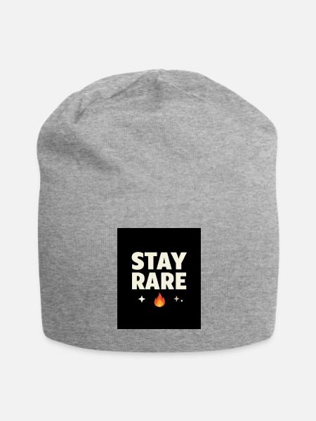 Unique & Comfy Tee - Jersey Beanie - heather gray - Front