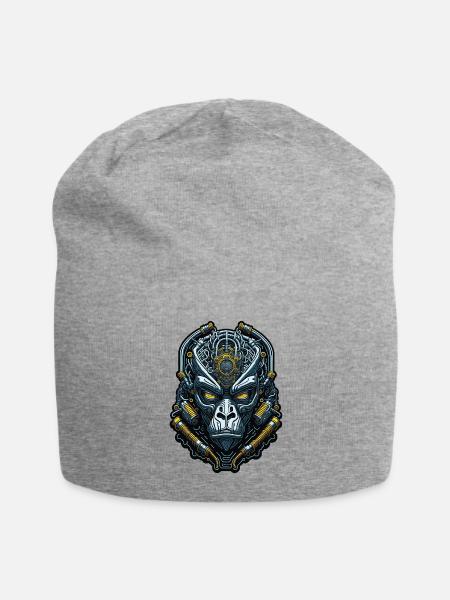 Techno Apes 02 - Jersey Beanie - heather gray - Front