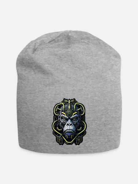 Techno Apes 07 - Jersey Beanie - heather gray - Front