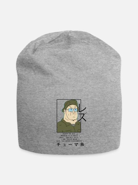 big lez meme design inspirational poster - Jersey Beanie - heather gray - Front